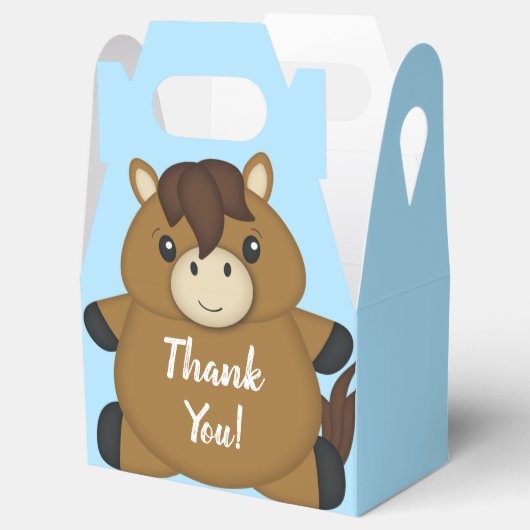 PferdeBaby Dusche Blue Boy Geschenkschachtel (Geöffnet)