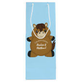 PferdeBaby Dusche Blue Boy Geschenktüte Für Weinflaschen (Rückseite)