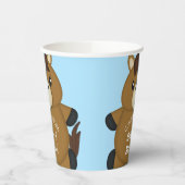 PferdeBaby Dusche Blue Boy Pappbecher (Links)