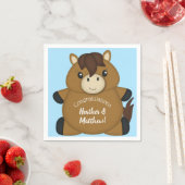 PferdeBaby Dusche Blue Boy Serviette (Beispiel)