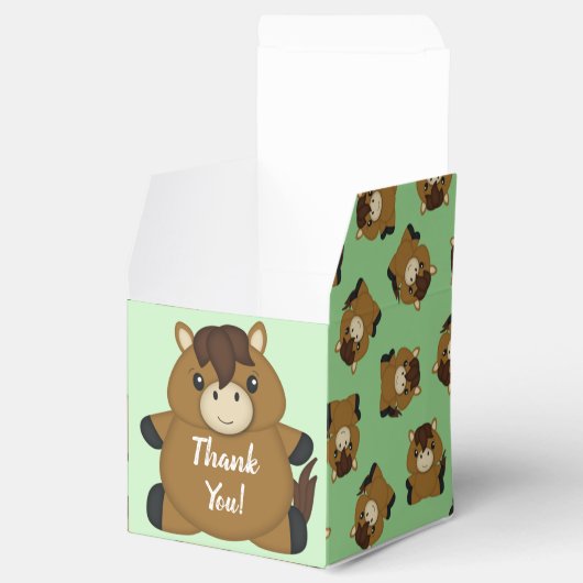 PferdeBaby-Dusche Geschenkschachtel (Geöffnet)