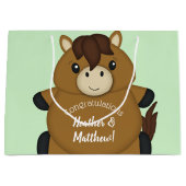 PferdeBaby-Dusche Große Geschenktüte (Vorderseite)