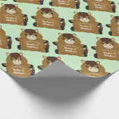 PferdeBaby-Dusche Grün Geschenkpapier (Ecke)
