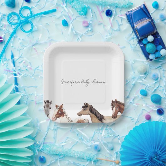 PferdeBaby-Dusche Pappteller (Party)
