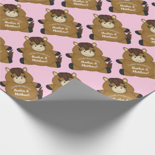 PferdeBaby Dusche Pink Girl Geschenkpapier