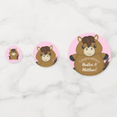 PferdeBaby Dusche Pink Girl Konfetti (Rückseiten)