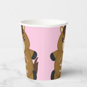 PferdeBaby Dusche Pink Girl Pappbecher (Rechts)