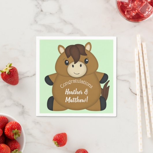 PferdeBaby-Dusche Serviette (Beispiel)