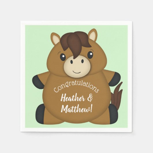 PferdeBaby-Dusche Serviette (Vorderseite)