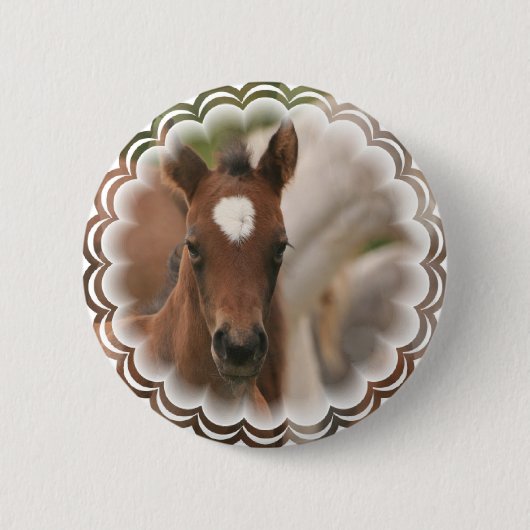 Pferdebaby-runder Knopf Button (Vorderseite)
