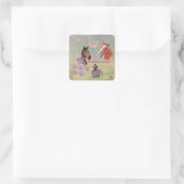 Pferdebad Tag für Pferdezeitschrift oder Kalender  Quadratischer Aufkleber (Tasche)