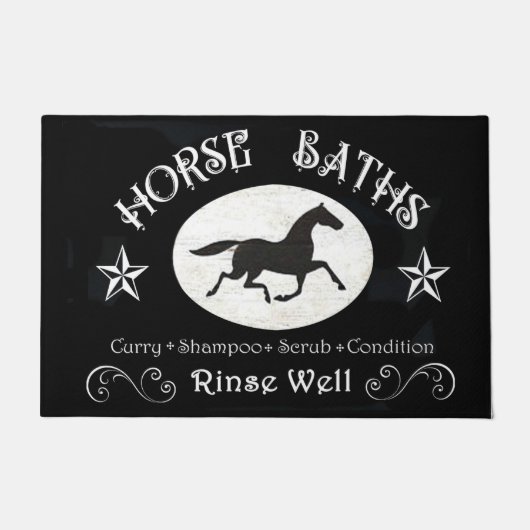 Pferdebaderat für Waschstand, Scheune oder Bad. Fußmatte (Vorderseite)