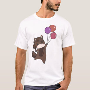 Pferdeballons fliegen Niedliche Tiere für Kinder T-Shirt