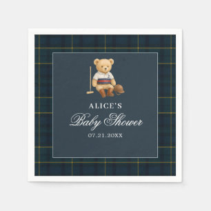 Pferdebären Navy Blue Baby Dusche Serviette