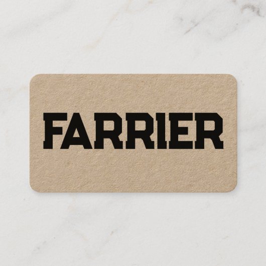 Pferdebauer Visitenkarte (Vorderseite)