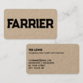 Pferdebauer Visitenkarte (Vorne/Hinten)