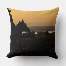 Pferdebauernhof-Ranchfahrt trägt pferdeartiges Kissen