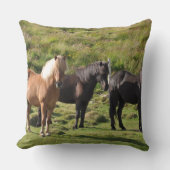 Pferdebauernhof-Ranchfahrt trägt pferdeartiges Kissen (Vorderseite)