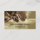 Pferdebauernhof Western Brown Green Equine Visitenkarte (Vorderseite)
