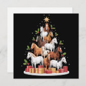 Pferdebaum Weihnachtspferde Weihnachtsgeschenke Feiertagskarte (Vorne/Hinten)