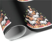 Pferdebaum Weihnachtspferde Weihnachtsgeschenke Geschenkpapier (Rolleneckpunkt)