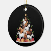 Pferdebaum Weihnachtspferde Weihnachtsgeschenke Keramik Ornament (Links)
