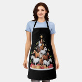 Pferdebaum Weihnachtspferde Weihnachtsgeschenke Schürze (Getragen)