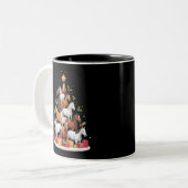 Pferdebaum Weihnachtspferde Weihnachtsgeschenke Zweifarbige Tasse (Vorderseite Links)