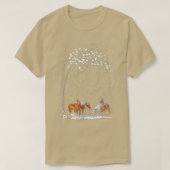 Pferdebaum Winterwaldschnee T-Shirt (Design vorne)