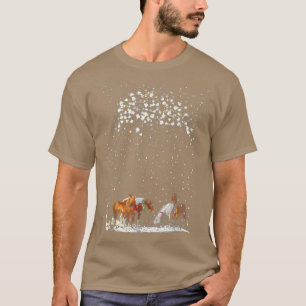 Pferdebaum Winterwaldschnee T-Shirt
