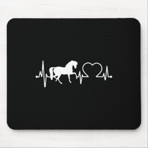 Pferdebefall Ekg Herzschlag für Pferdereiten Mousepad