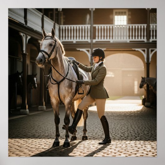 Pferdebefestigung Poster (Vorne)