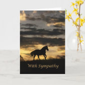 PferdeBeileids-Karte, Beileid-Karten Karte (Gelbe Blume)