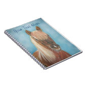 Pferdebild des Kastanienmammes Notizblock (Rechte Seite)