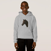 Pferdebild des Kastanienpferdes Hoodie (Vorne ganz)