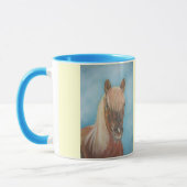 Pferdebild des Kastanienpferdes Tasse (Links)