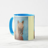 Pferdebild des Kastanienpferdes Tasse (Vorderseite Links)
