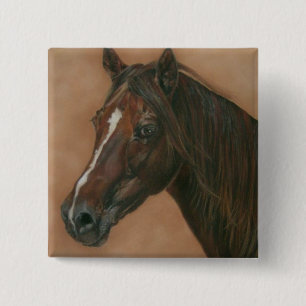 Pferdebild von Kastanienmare-Braunpferd Button