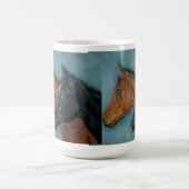 Pferdebild von zwei sehr niedlichen Pferden Kaffeetasse (Mittel)