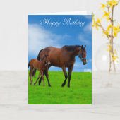 Pferdebilder für Grußkarten Karte (Gelbe Blume)