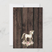 Pferdeblume Girl Pony Geburtstagsparty Einladung (Rückseite)