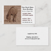 PferdeBoarding oder -ställe Visitenkarte (Vorne/Hinten)
