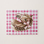 Pferdebogen mit rosa Streifen Puzzle (Horizontal)