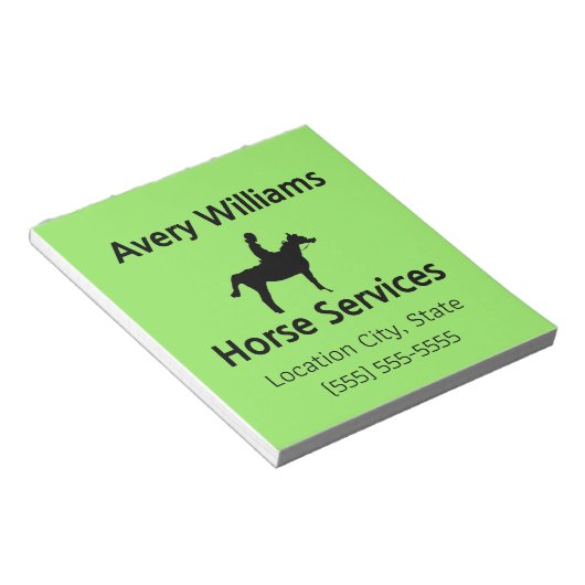 Pferdebranche Profi Klein Notizblock (angewinkelt)