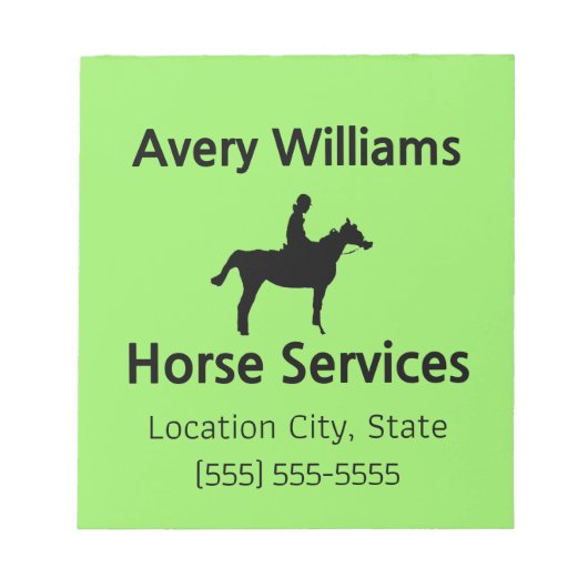 Pferdebranche Profi Klein Notizblock (Vorderseite)