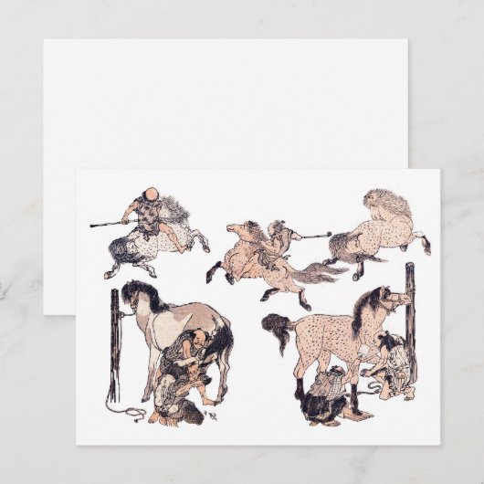 PferdeBrown Postkarte (Vorne/Hinten)