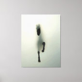 Pferdebruch durch Nebel Leinwanddruck (Vorderseite)