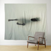 Pferdebruch durch Nebel Wandteppich (Beispiel (Horizontal))