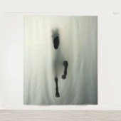 Pferdebruch durch Nebel Wandteppich (Vorderseite)