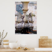 Pferdebrunnen, Spanien Poster (Küche)